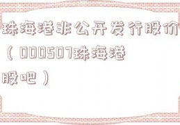 珠海港非公开发行股价（000507珠海港股吧）