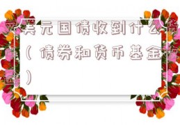 买美元国债收到什么货币（债券和货币基金收益）