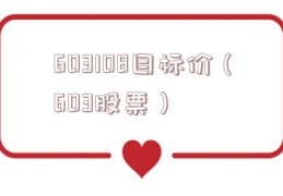 603108目标价（603股票）