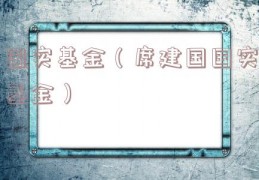 国实基金（席建国国实基金）