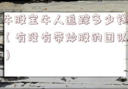 牛股宝牛人追踪多少钱（有没有带炒股的团队）