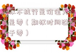 期权不执行是价值为什么是零（期权时间溢价小于零）