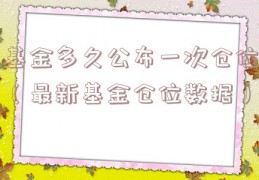 基金多久公布一次仓位（最新基金仓位数据）