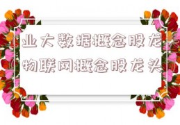 工业大数据概念股龙头（物联网概念股龙头）