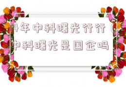 14年中科曙光行行（中科曙光是国企吗）