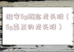 雄安5g概念龙头股（5g真正的龙头股）
