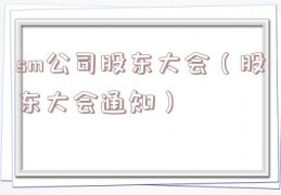 sm公司股东大会（股东大会通知）