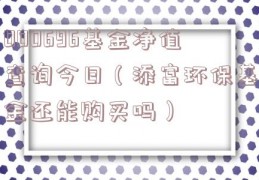 000696基金净值查询今日（添富环保基金还能购买吗）
