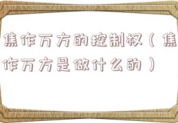 焦作万方的控制权（焦作万方是做什么的）