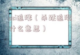 cci追涨（杀跌追涨什么意思）