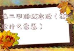 偏二甲肼概念股（概念股什么意思）