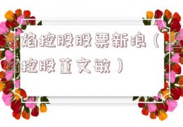 蓝焰控股股票新浪（蓝焰控股董文敏）