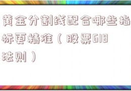 黄金分割线配合哪些指标更精准（股票618法则）