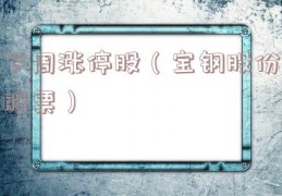 下周涨停股（宝钢股份股票）