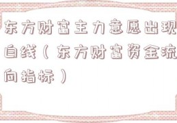 东方财富主力意愿出现白线（东方财富资金流向指标）