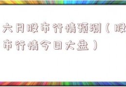六月股市行情预测（股市行情今日大盘）