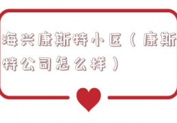 海兴康斯特小区（康斯特公司怎么样）