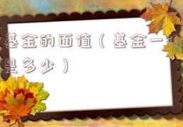 基金的面值（基金一份是多少）