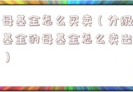 母基金怎么买卖（分级基金的母基金怎么卖出）