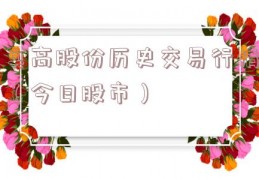 莫高股份历史交易行情（今日股市）