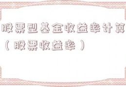 股票型基金收益率计算（股票收益率）