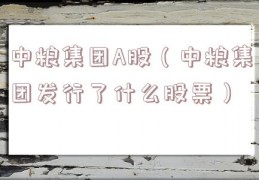 中粮集团A股（中粮集团发行了什么股票）