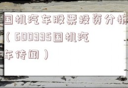国机汽车股票投资分析（600335国机汽车传闻）