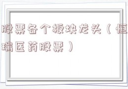 股票各个板块龙头（恒瑞医药股票）