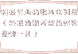 科技行业指数基金列表（科技指数基金最好的是哪一只）