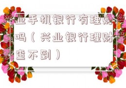 兴业手机银行有理财产品吗（兴业银行理财半夜查不到）