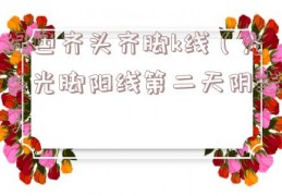 绿色齐头齐脚k线（光头光脚阳线第二天阴线）