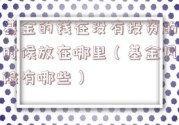 基金的钱在没有投资的时候放在哪里（基金风险有哪些）