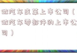 做汽车皮革上市公司（做汽车零部件的上市公司）