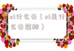 st什么云（st是什么云简称）