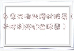 冬季兴哪些题材股票（天冷利好哪些股票）