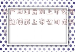 生产曲面屏的上市公司（触摸屏上市公司龙头）