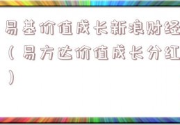 易基价值成长新浪财经（易方达价值成长分红）