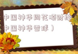 中国神华同花顺财经（中国神华雪球）