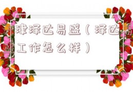 天津泽达易盛（泽达易盛工作怎么样）