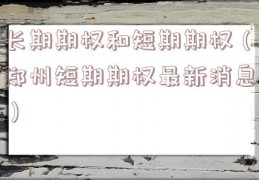 长期期权和短期期权（郑州短期期权最新消息）