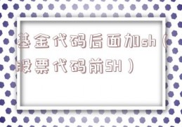 基金代码后面加sh（股票代码前SH）