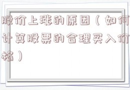 股价上涨的原因（如何计算股票的合理买入价格）