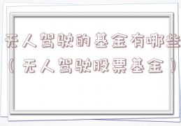 无人驾驶的基金有哪些（无人驾驶股票基金）