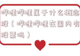 哔哩哔哩属于什么概念股（哔哩哔哩在国内有股票吗）