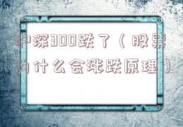 沪深300跌了（股票为什么会涨跌原理）