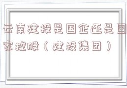 云南建投是国企还是国家控股（建投集团）