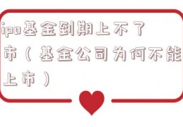 ipo基金到期上不了市（基金公司为何不能上市）