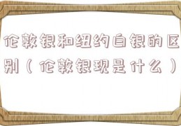 伦敦银和纽约白银的区别（伦敦银现是什么）