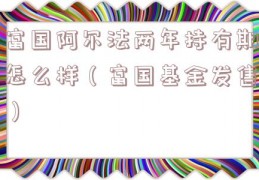 富国阿尔法两年持有期怎么样（富国基金发售）