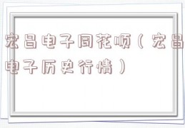 宏昌电子同花顺（宏昌电子历史行情）